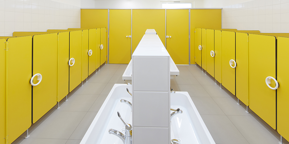 Parete divisoria per asilo e scuola materna colore giallo