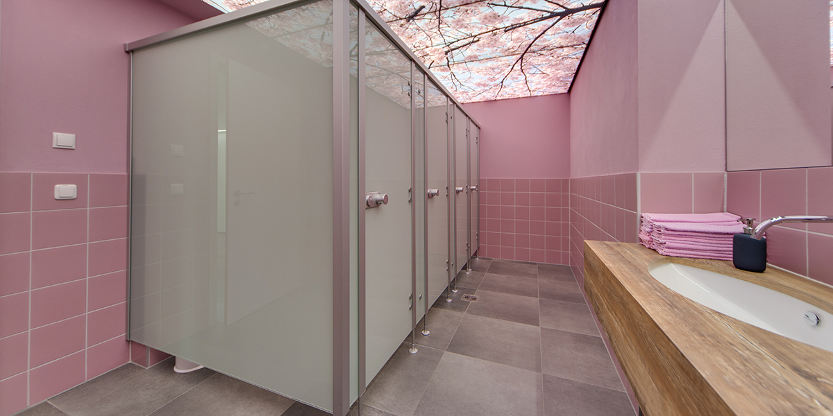 Parete divisoria per bagni pubblici Kemmlit cronus GL